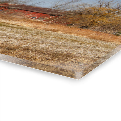 U R There Photography Hidden Scotch Settlement Red Rustic Farmhouse Acrylic Wall Print