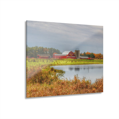 U R There Photography Oakwood Reds Rustic Farmhouse Acrylic Wall Print