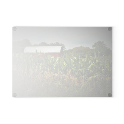 U R There Photography July Corn Rustic Farmhouse Tempered-Glass Cutting Board