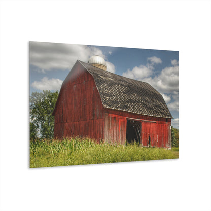 U R There Photography Hollenbeck Road Red I Rustic Farmhouse Acrylic Wall Print
