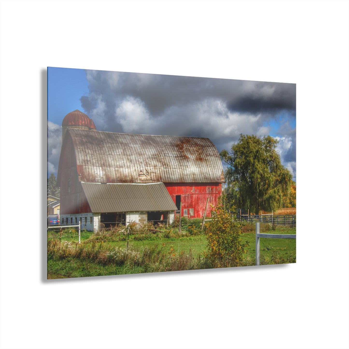 U R There Photography Washburn Rusted Red Rustic Farmhouse Acrylic Wall Print