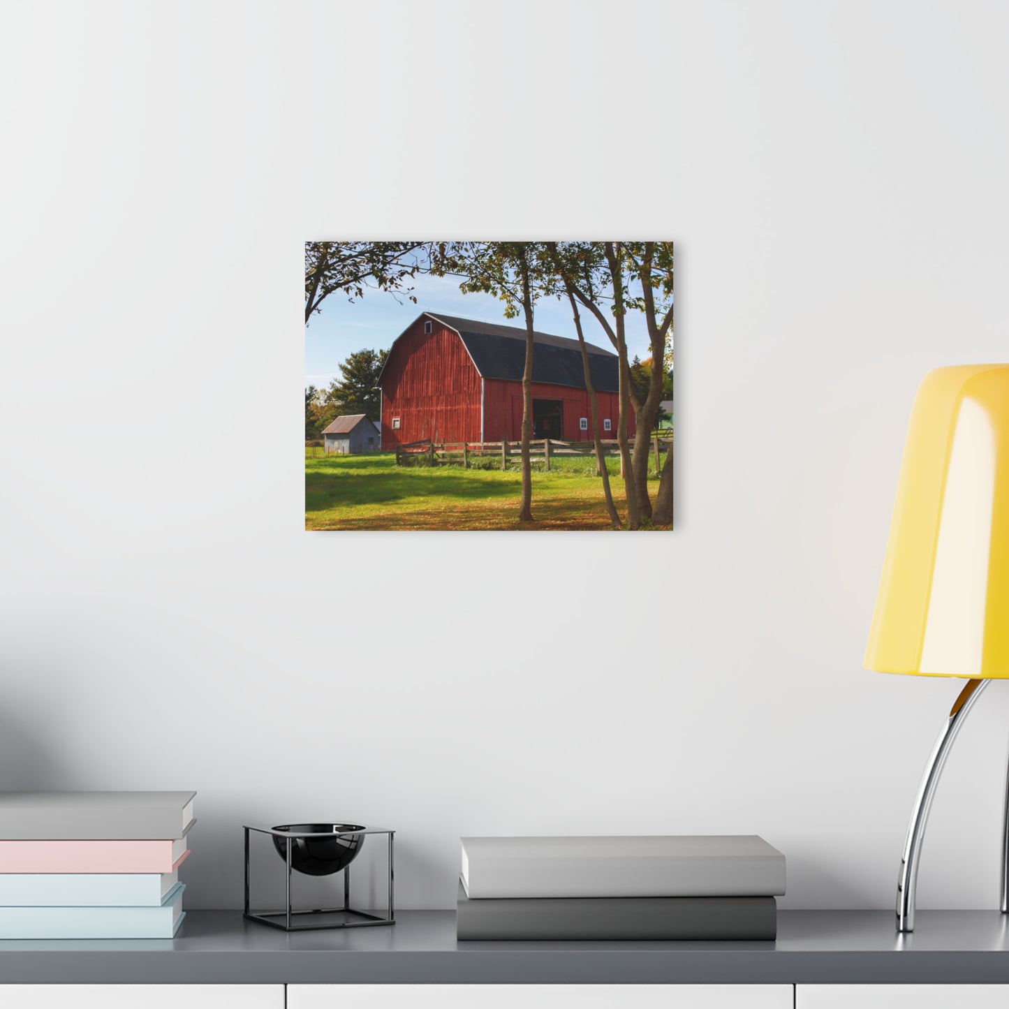 Barn Boutique Modern Farmhouse Acrylic Wall Print| Hough Road Red