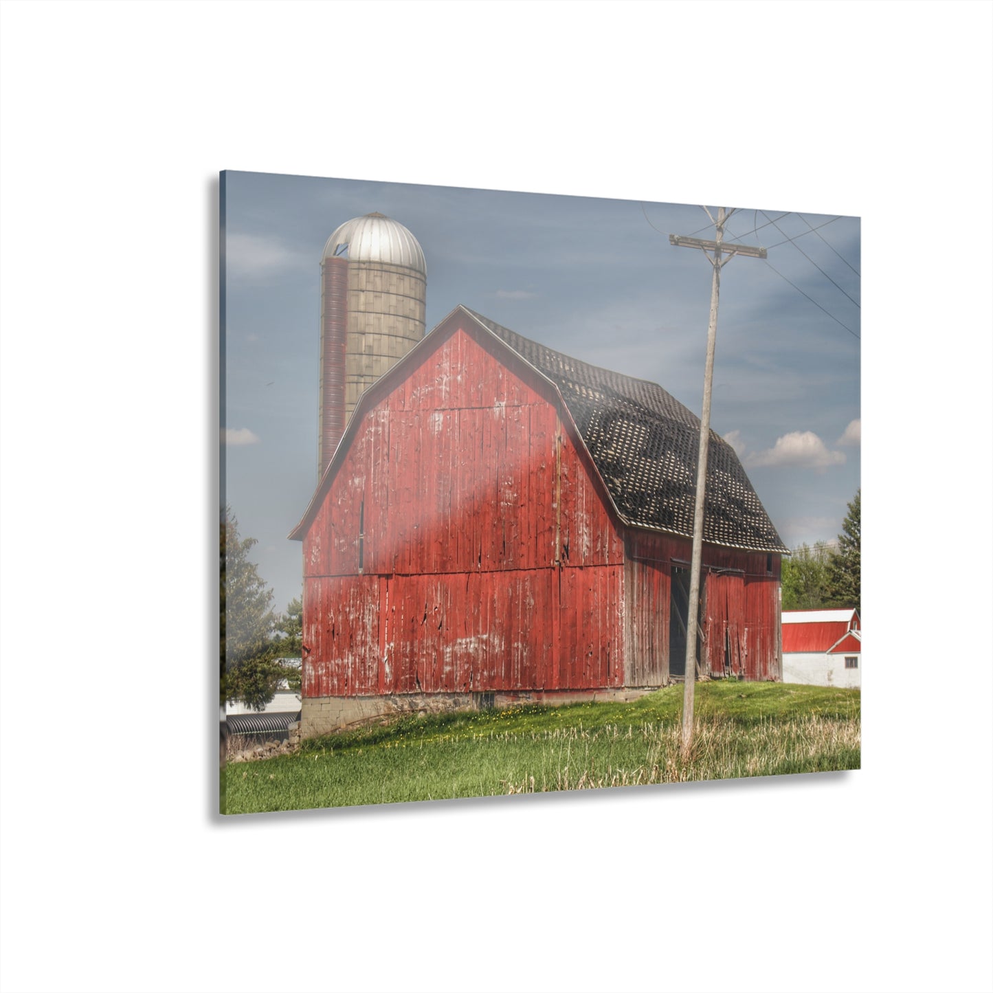U R There Photography Hollenbeck Road Red II Rustic Farmhouse Acrylic Wall Print