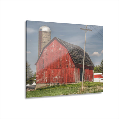 U R There Photography Hollenbeck Road Red II Rustic Farmhouse Acrylic Wall Print