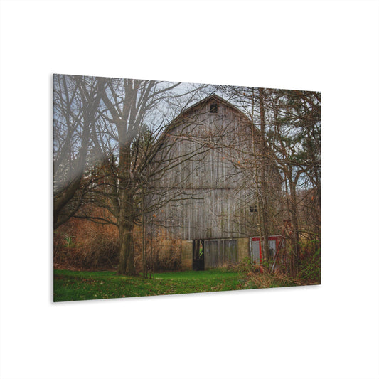 U R There Photography West Murphy Lake Road Grey Rustic Farmhouse Acrylic Wall Print
