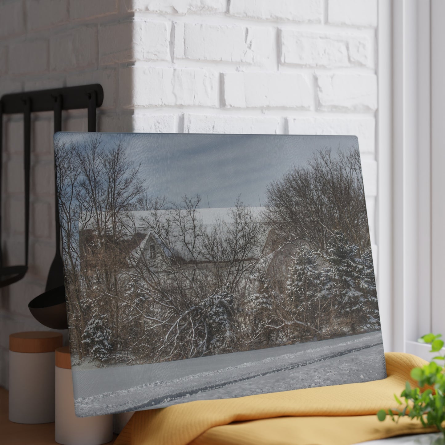 U R There Photography Hidden in Oxford II Rustic Farmhouse Tempered-Glass Cutting Board