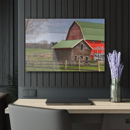 U R There Photography Oregon Road Tilted Little Grey Rustic Farmhouse Acrylic Wall Print