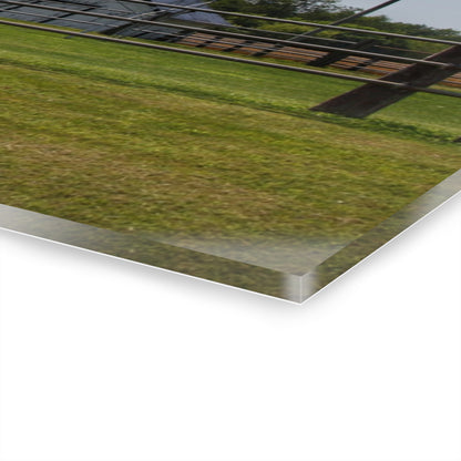 U R There Photography M-90 White and Windmill II Rustic Farmhouse Acrylic Wall Print