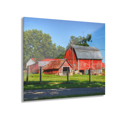 U R There Photography Frances Road Reds I Rustic Farmhouse Acrylic Wall Print