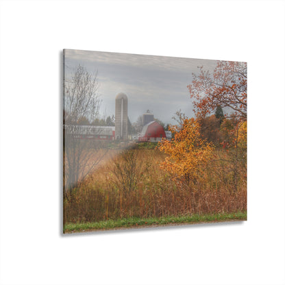 U R There Photography Vienna Road Red and Silo Rustic Farmhouse Acrylic Wall Print