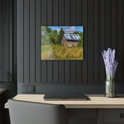 U R There Photography Lake Road Little Crooked Grey Rustic Farmhouse Acrylic Wall Print