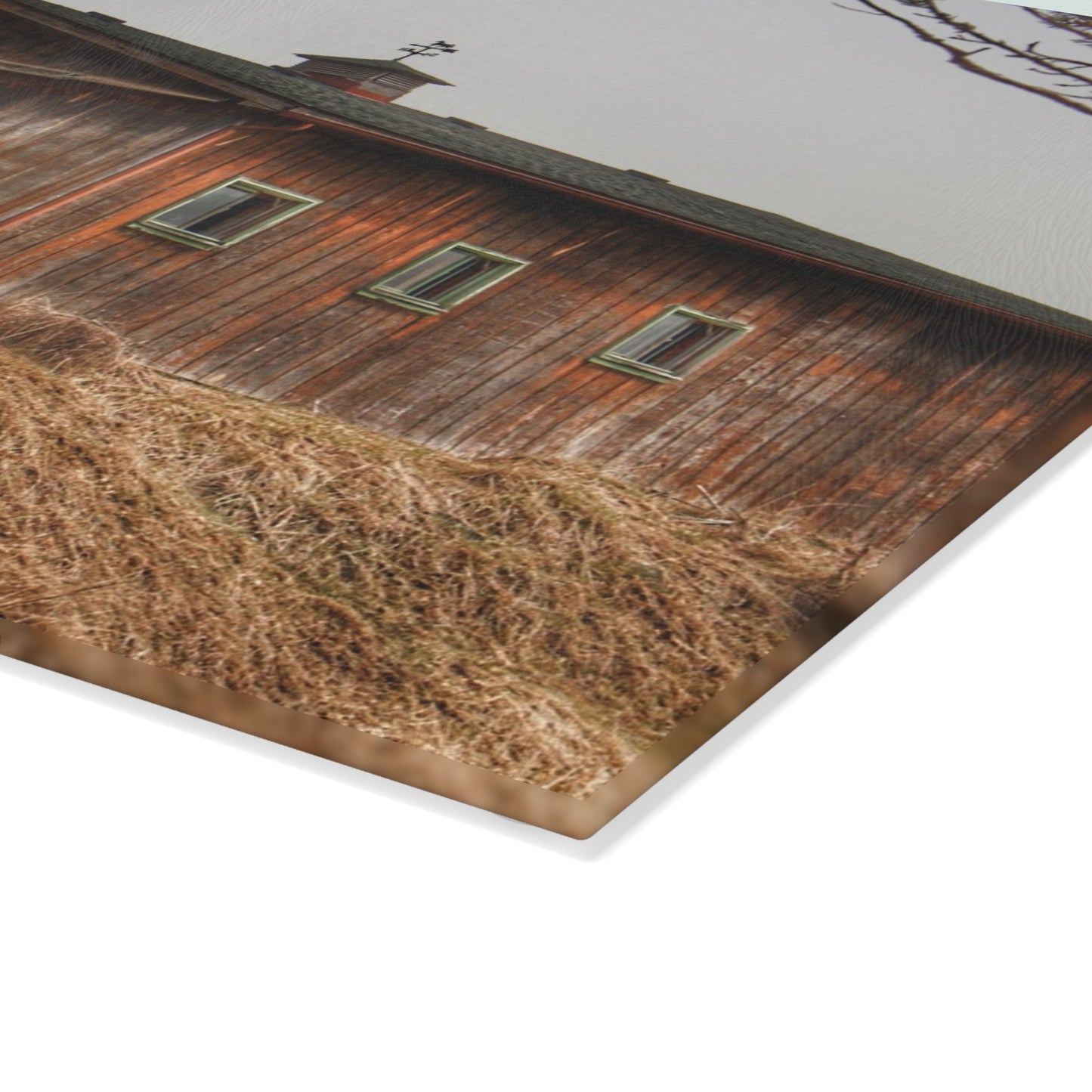 U R There Photography Blood Road Rusted Rustic Farmhouse Tempered-Glass Cutting Board