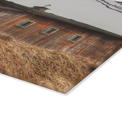 U R There Photography Blood Road Rusted Rustic Farmhouse Tempered-Glass Cutting Board