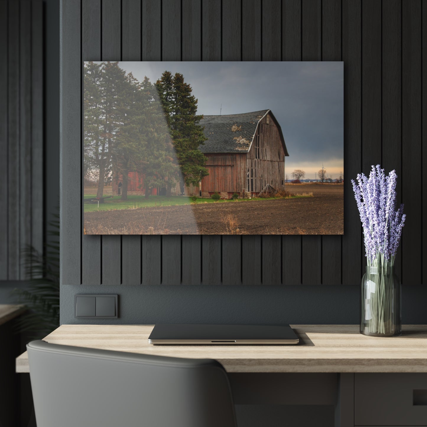 U R There Photography Owendale Red Rustic Farmhouse Acrylic Wall Print