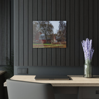 U R There Photography Dryden Road Reds and Playscape Rustic Farmhouse Acrylic Wall Print