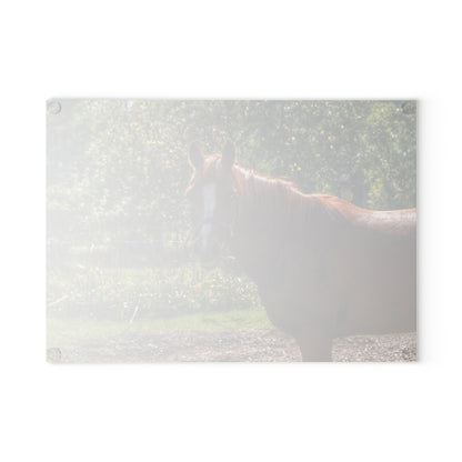 U R There Photography Froede Road Chestnut Brown Rustic Farmhouse Tempered-Glass Cutting Board