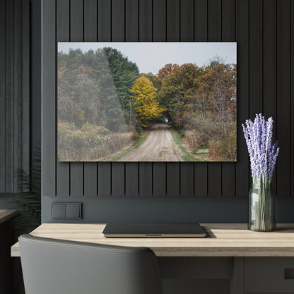 U R There Photography Country Roads in Dryden I Rustic Farmhouse Acrylic Wall Print