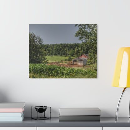 U R There Photography West Oregon Road Hidden Red I Rustic Farmhouse Acrylic Wall Print