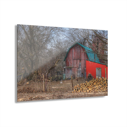 U R There Photography Bray Road Hidden Barnyard Red II Rustic Farmhouse Acrylic Wall Print
