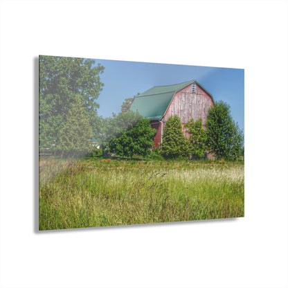 U R There Photography Elmwood Road Red IV Rustic Farmhouse Acrylic Wall Print