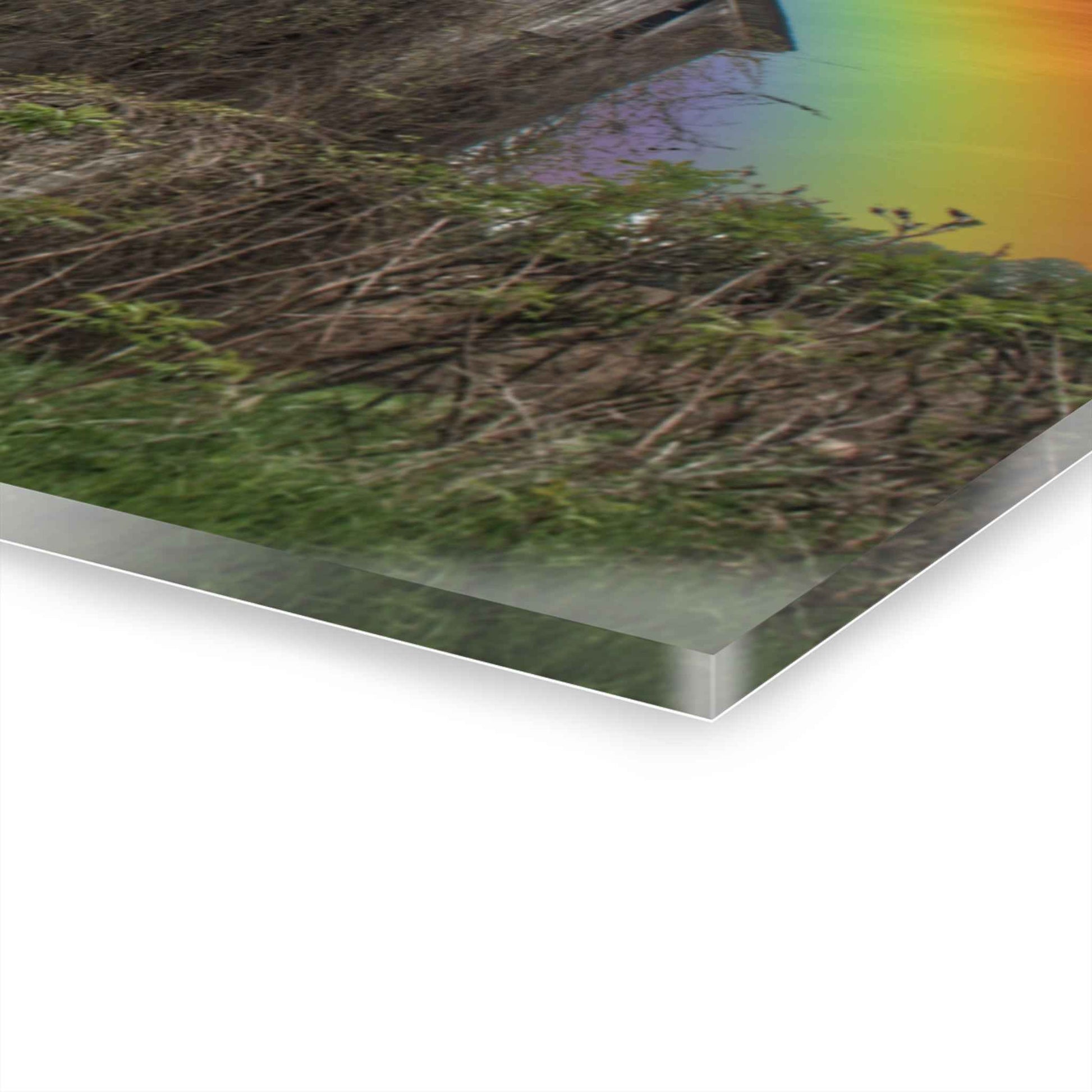 U R There Photography Somewhere Under the Rainbow Rustic Farmhouse Acrylic Wall Print