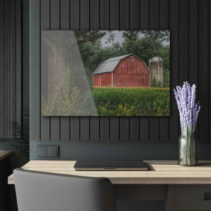 U R There Photography Mayville Lapeer Road Red Rustic Farmhouse Acrylic Wall Print
