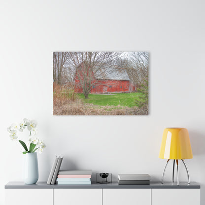 U R There Photography Dodge Road Rusted Red Rustic Farmhouse Acrylic Wall Print