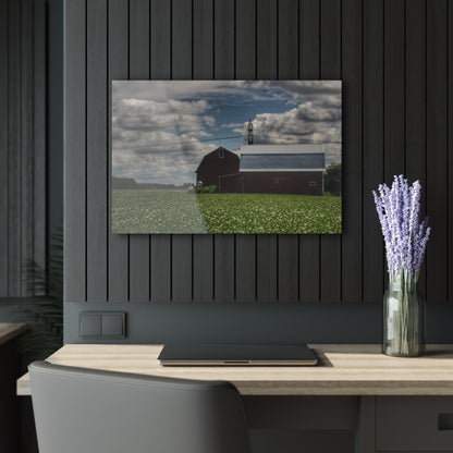 U R There Photography South Reese Road Reds Rustic Farmhouse Acrylic Wall Print