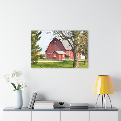 U R There Photography French Road Centennial Reds I Rustic Farmhouse Acrylic Wall Print