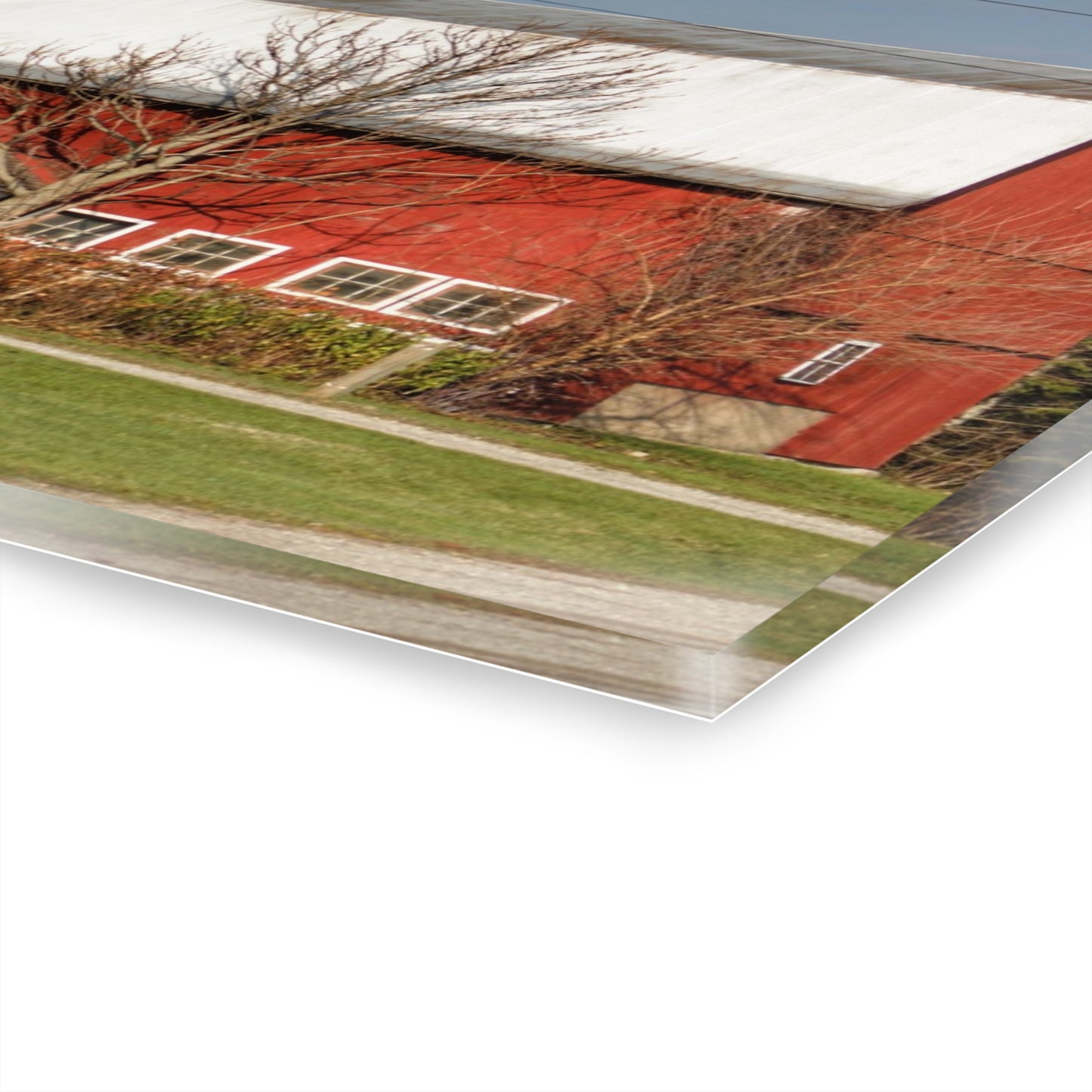 U R There Photography Bray Road Red I Rustic Farmhouse Acrylic Wall Print