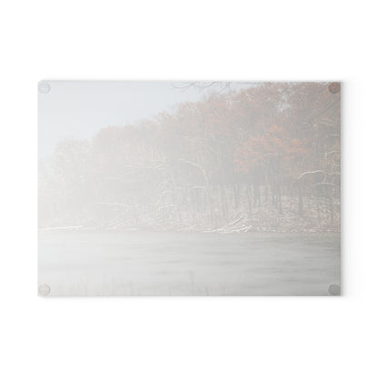 U R There Photography The Freeze of Thornville Rustic Farmhouse Tempered-Glass Cutting Board
