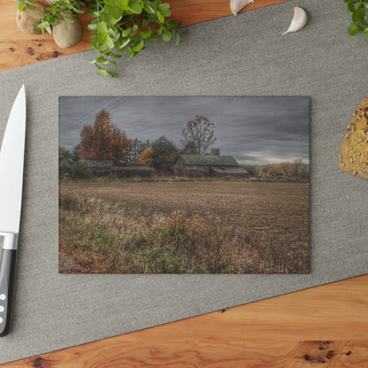 Barn Boutique Rustic Tempered-Glass Cutting Board| Birch Run Road Greys II