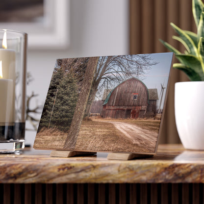 U R There Photography Barn of Deckerville Road Rustic Farmhouse Decorative Ceramic Tile