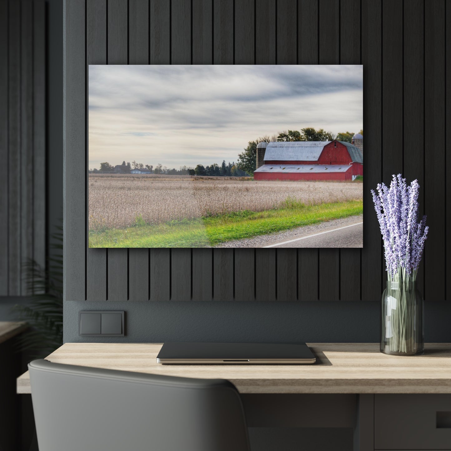 U R There Photography Brown City Red II Rustic Farmhouse Acrylic Wall Print