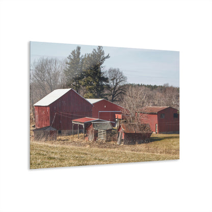 U R There Photography Bronson Lake Reds Rustic Farmhouse Acrylic Wall Print