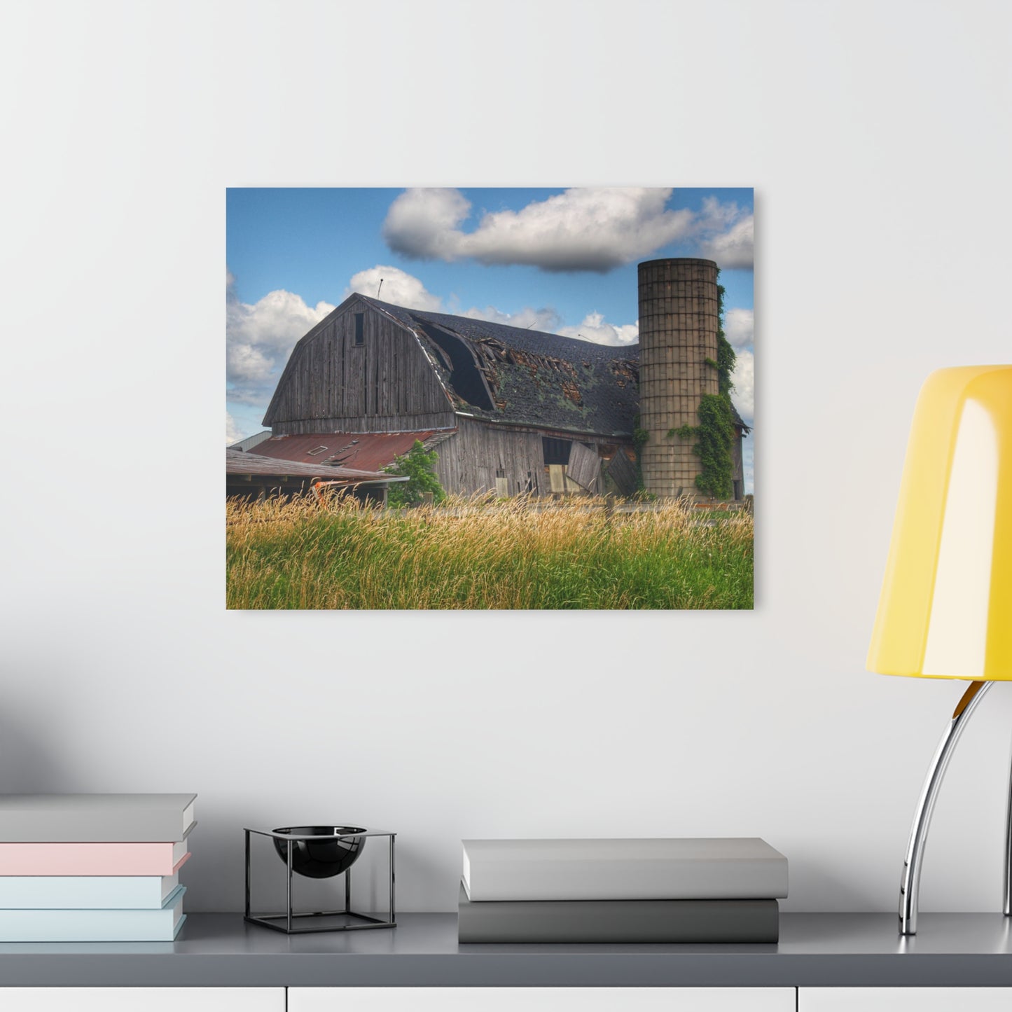 U R There Photography Millington Forgotten Grey Rustic Farmhouse Acrylic Wall Print