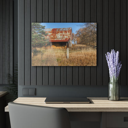 U R There Photography Dodge Road Hay Barn I Rustic Farmhouse Acrylic Wall Print