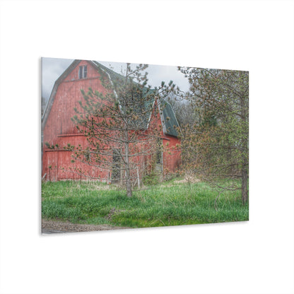 U R There Photography Hickory Ridge Red II Rustic Farmhouse Acrylic Wall Print