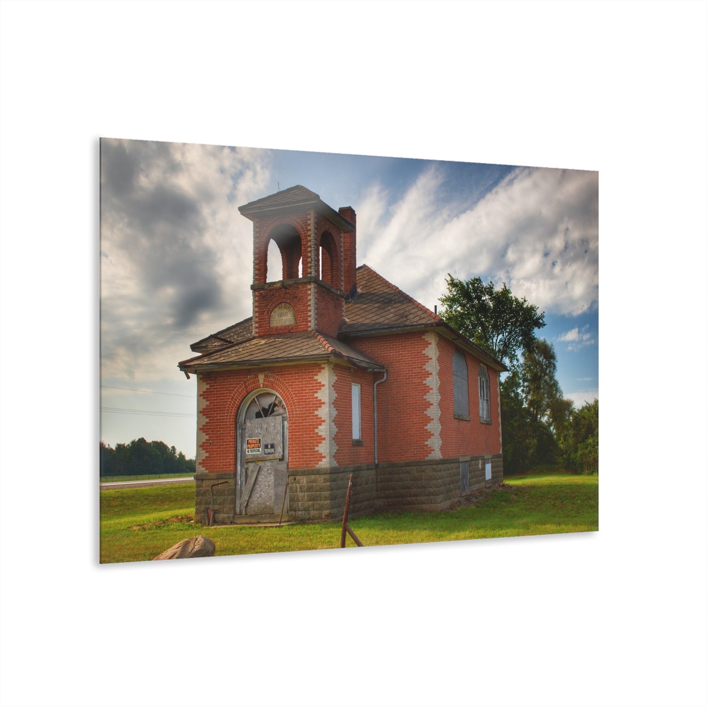 U R There Photography North Grove Road Schoolhouse I Rustic Farmhouse Acrylic Wall Print