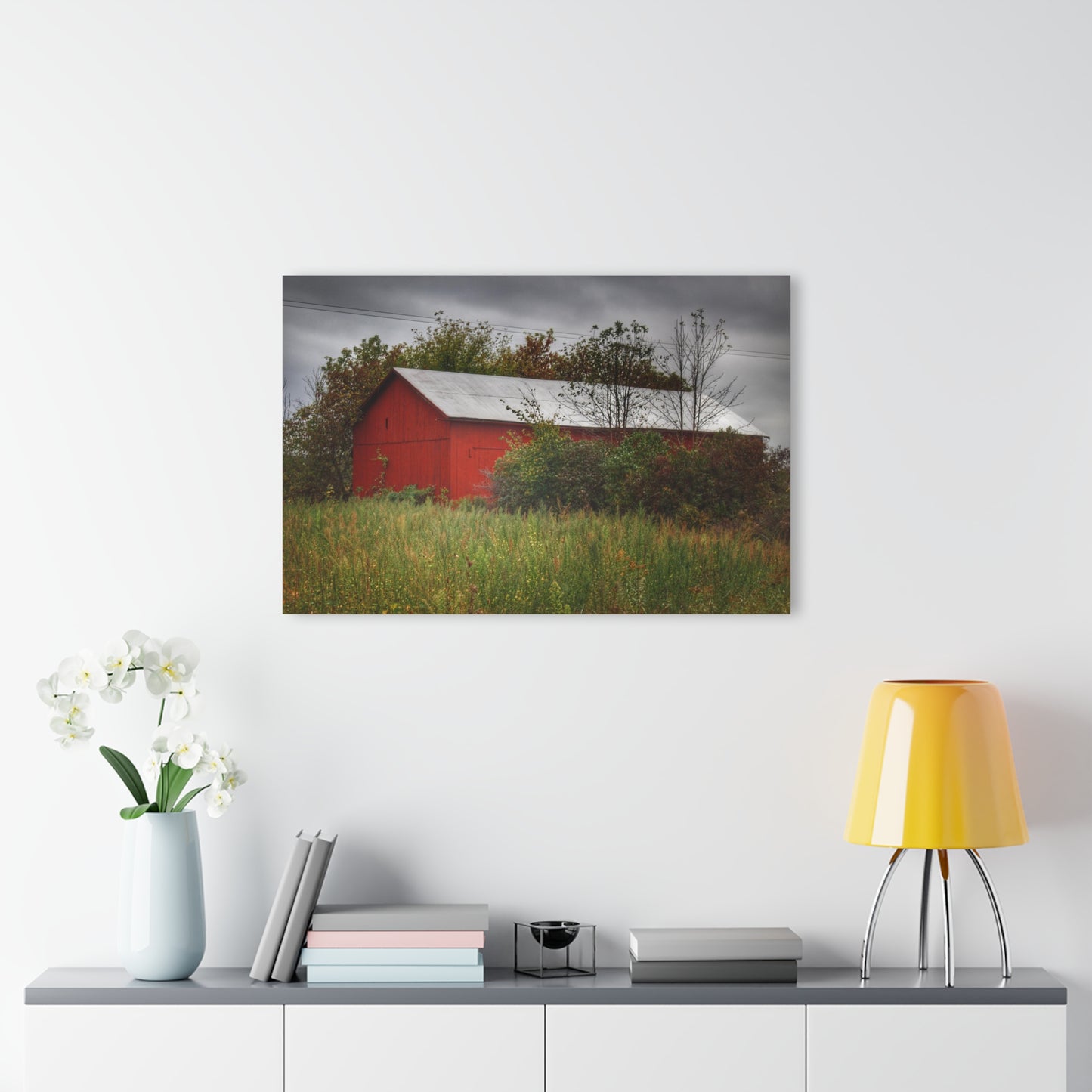 U R There Photography Willard Road Red I Rustic Farmhouse Acrylic Wall Print