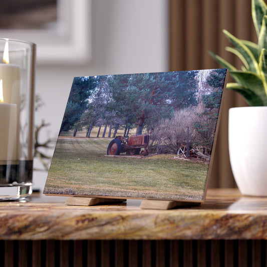 U R There Photography Casey Road Yard Art II Rustic Farmhouse Decorative Ceramic Tile