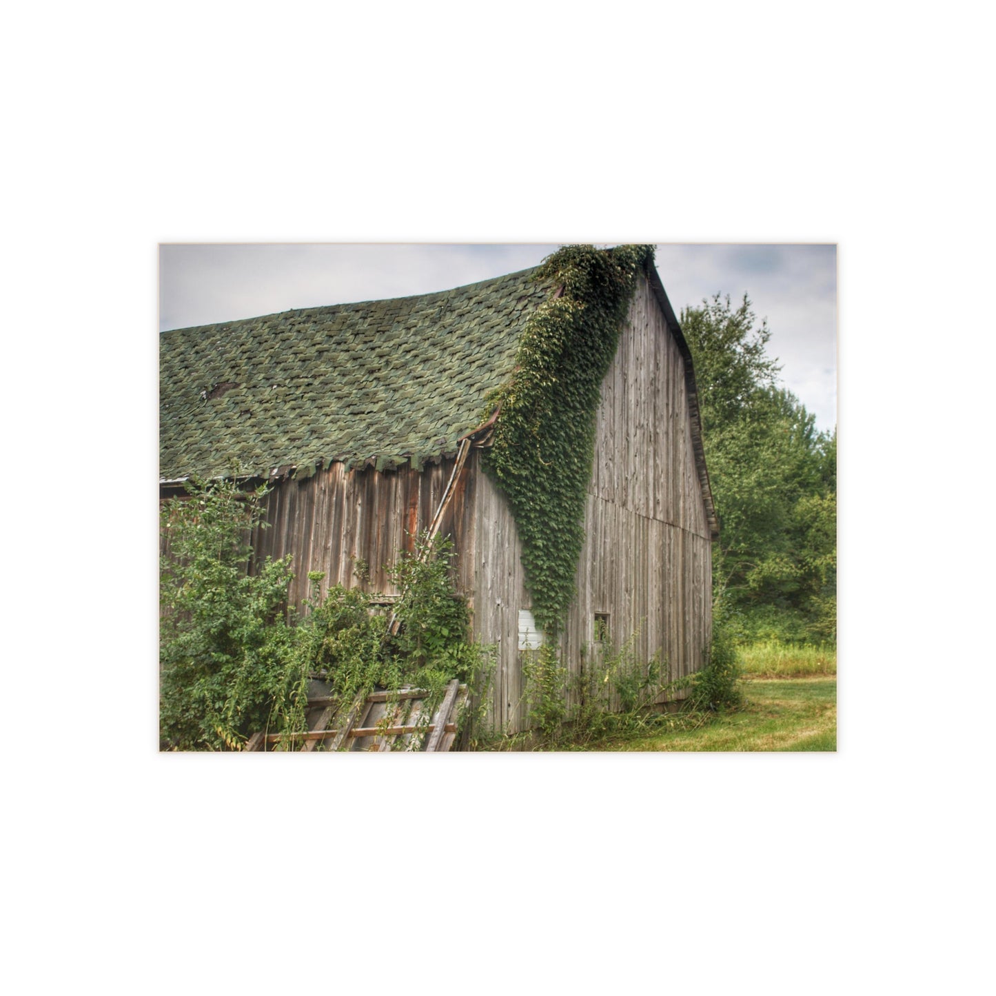 U R There Photography Chambers Grey Rustic Farmhouse Decorative Ceramic Tile