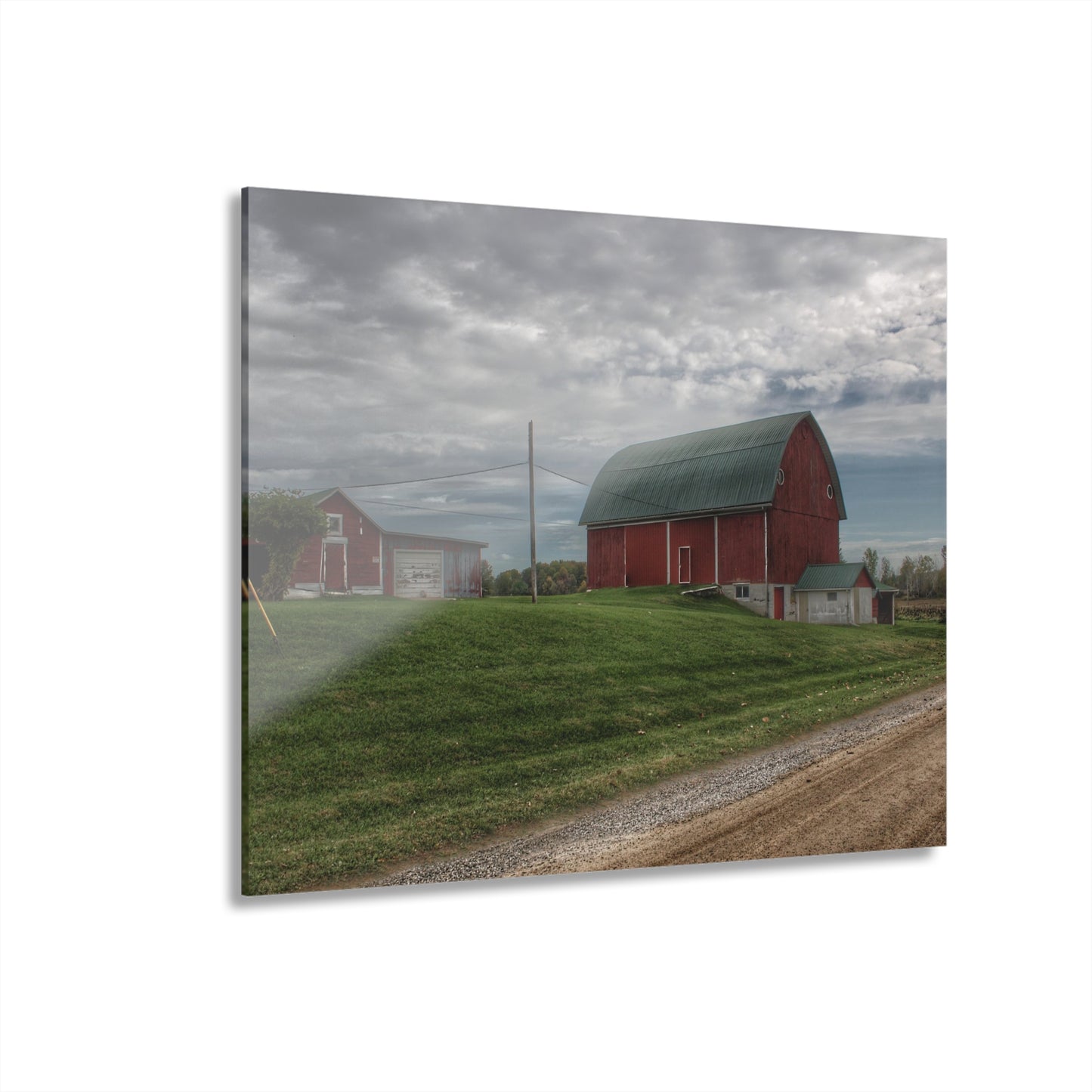 U R There Photography Elmwood Road Reds Rustic Farmhouse Acrylic Wall Print