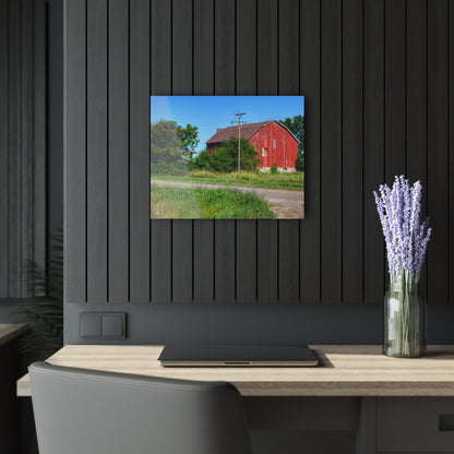 U R There Photography Armstrong Road Red II Rustic Farmhouse Acrylic Wall Print