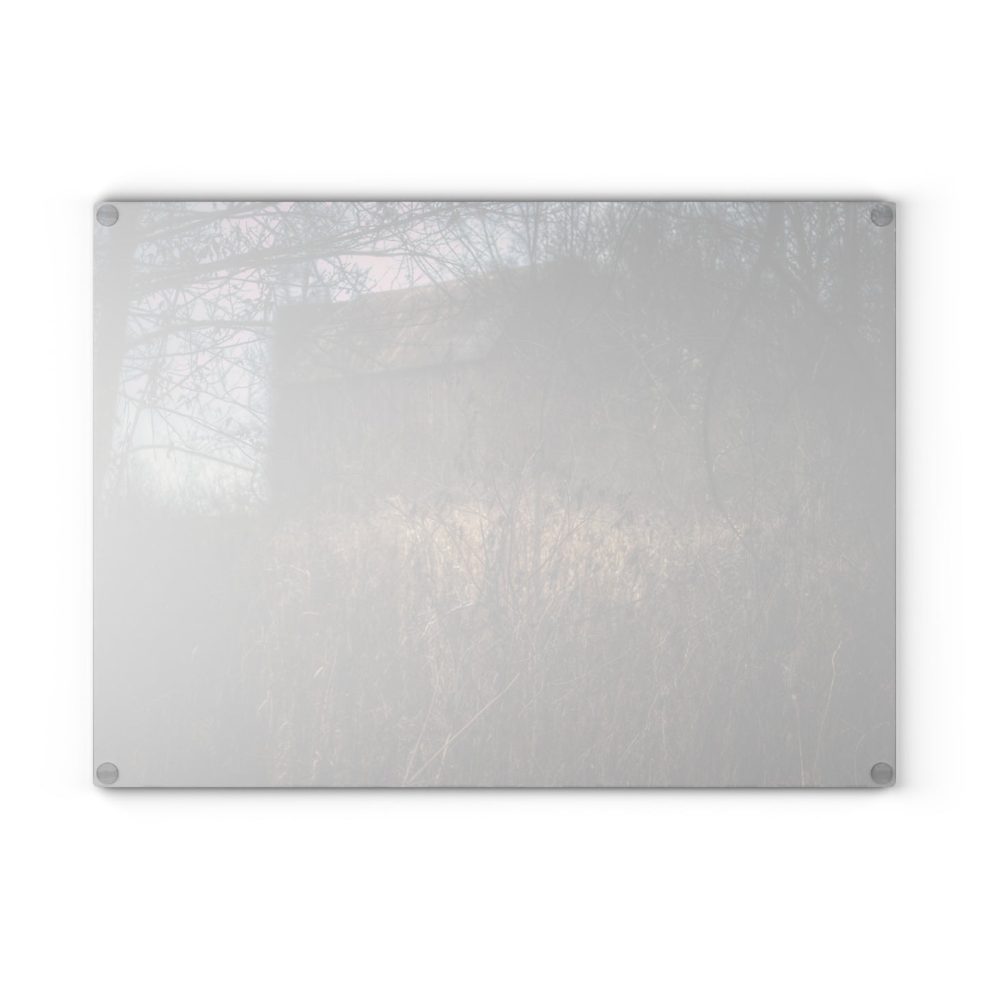 U R There Photography Mayville Hidden Barn I Rustic Farmhouse Tempered-Glass Cutting Board