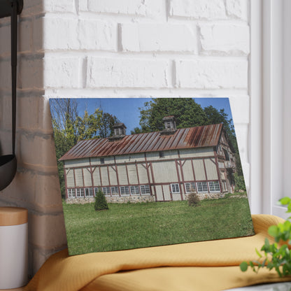 U R There Photography Bordman Road Rusted Rustic Farmhouse Tempered-Glass Cutting Board