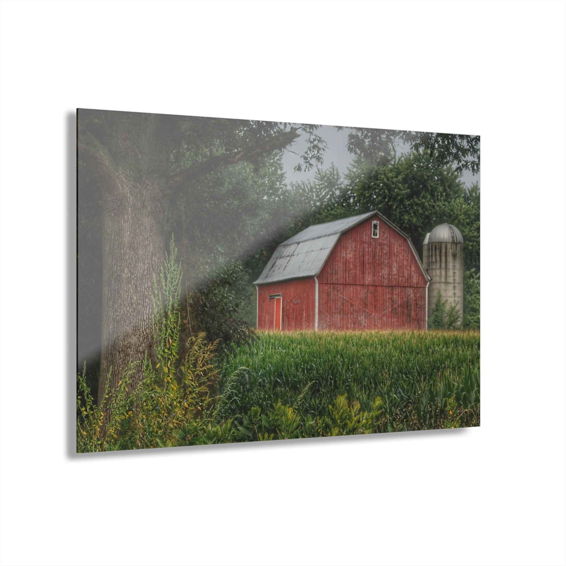 U R There Photography Mayville Lapeer Road Red Rustic Farmhouse Acrylic Wall Print