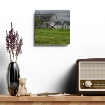 U R There Photography Lippincott Whites Rustic Farmhouse Acrylic Analog Wall Clock