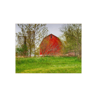 U R There Photography Castle Corner Red I Rustic Farmhouse Decorative Ceramic Tile