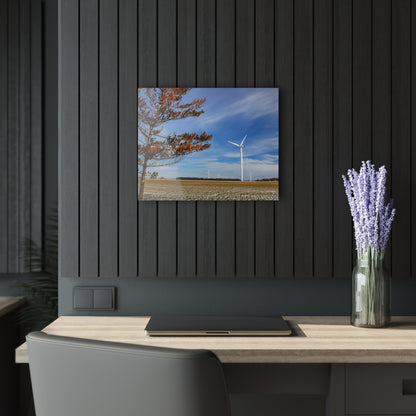 U R There Photography Winter Windmills Rustic Farmhouse Acrylic Wall Print
